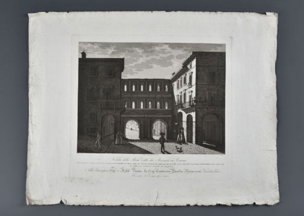 Bennassuti Giuseppe "Vista de la puerta conocida como Borsari en Verona"
    